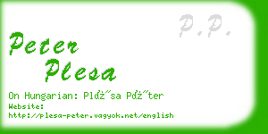 peter plesa business card